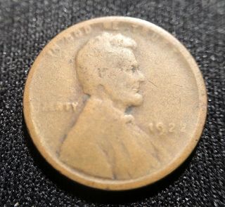 1922 No D Lincoln Wheat Variety Cent - Denver Error Penny 1c Coin