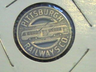 Transit Token Pittsburgh Railways Co Token Fare Atwood 765ab