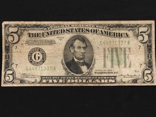 1934 A $5 Federal Reserve Note