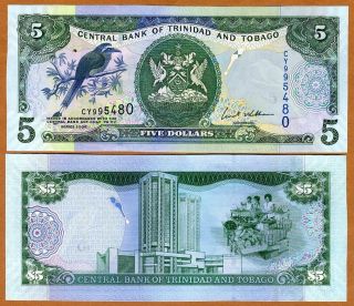 Trinidad And Tobago,  5 Dollars,  2006,  P - 47,  Unc