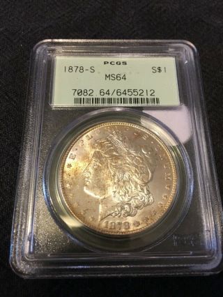 1878 S Morgan Dollar Pcgs Ms - 64 - Uncirculated - Ogh Pcgs - Certified Slab - $1