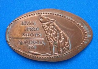 Bass Pro Shops Elongated Penny Memphis Tn Usa Cent Wolf Souvenir Coin