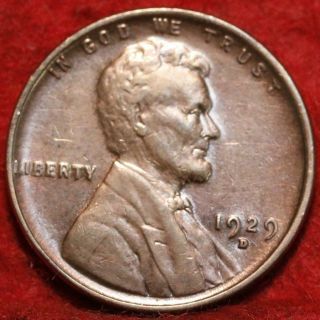 Uncirculated Red 1929 - D Denver Copper Lincoln Wheat Cent