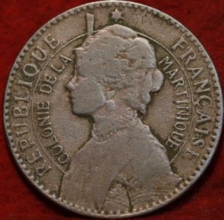 1922 Martinique 1 Franc Clad Foreign Coin
