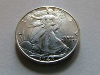 1942 D Walking Liberty Half Dollar Denver 50 Cents Silver Coin 50c