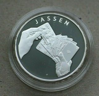 2014 Switzerland Comm.  Coin,  Silver,  Proof,  20 Fr. ,  Orig.  Case,  Jassen,