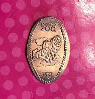Lions San Diego Zoo California Elongated Pressed Penny Copper