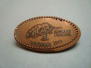 Toronto Zoo - Komodo Dragon - - Elongated Zinc Penny