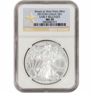 2012 - (w) American Silver Eagle - Ngc Ms70 - Early Releases