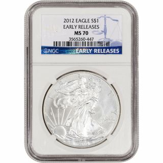2012 American Silver Eagle - Ngc Ms70 Early Releases