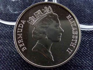 Bermuda,  1 Dollar,  Butterfly,  Silver Coin,  1989 Pp