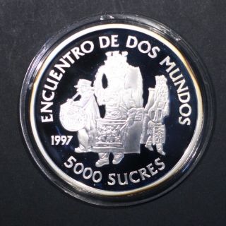Ecuador - Iii Serie Ibero - American - Encuentro De Dos Mundos 1997 Silver
