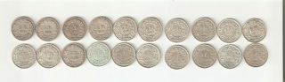 20x Silver,  Switzerland,  1/2 Franc1900,  1903,  1904,  1910,  1937,  1940,  42,  43,  44