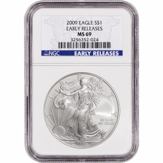 2009 American Silver Eagle - Ngc Ms69 - Early Releases
