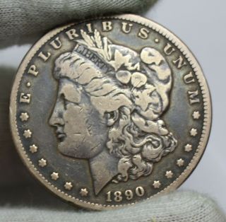 1890 - Cc Carson City Morgan Dollar $1 Dollar Key Date Silver Coin