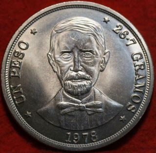 Uncirculated 1978 Dominican Republic 1 Peso Clad Foreign Coin