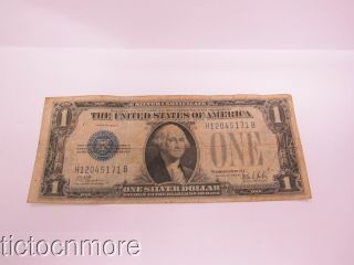 Us 1928 B $1 One Dollar Silver Certificate Funny Back Note Serial H12045171b