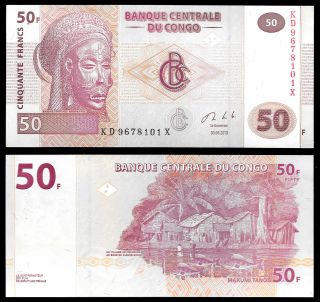 World Paper Money - Congo 50 Francs 2013 P97 @ Crisp Unc