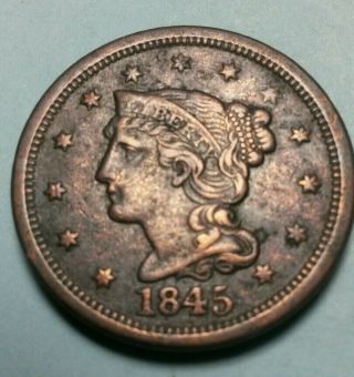 1845 N - 5 Large Cent 12