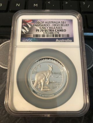 2013 P Australia S$1 Kangaroo Pf 70 Ultra Cameo