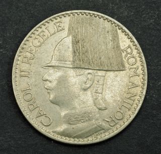 1937,  Kingdom Of Romania,  Carol Ii.  Nickel 50 Lei Coin.  Xf