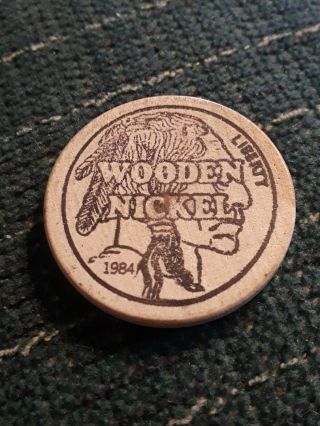 Wooden Nickel From Wooden Nickel Restaurant Branson Missouri 1984 Springfield Mo