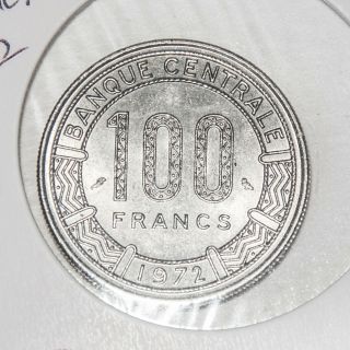 French Equatorial Africa Cameroons 100 Francs Of 1972 Krause 15 Uncirculated