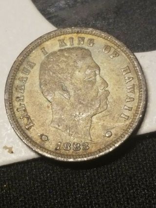 1883 Hawaii Silver Dime - Small Mount On Reverse - Make Us An Offer