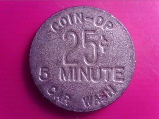 Token Car Wash Coin Op 25 Cents 5 Minute Vallejo Fairfield Tcw02