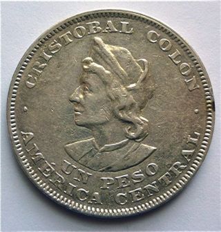 1911 El Salvador - Peso (colon) - Columbus - Silver Crown - Beauty
