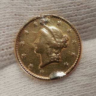 1853 - Liberty Head Gold Dollar - $1 - Type 1 - U.  S.  Gold Piece - U.  S.  Gold Coin