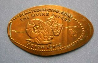 The Living Desert Elongated Penny Ca Usa Cent Bighorn Sheep Souvenir Coin