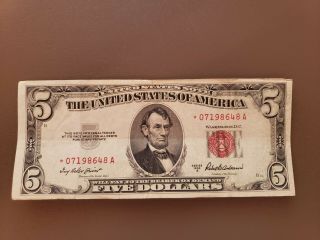 1953 - A $5 Dollar Star Note
