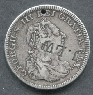 1804 Great Britain Bank Dollar Holed And Counter Stamped