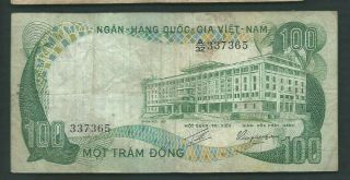 Viet Nam (south) 1972 100 Dong P 31 Circulated