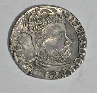 Poland 1583 Id 3 Groschen Stefan Bathory