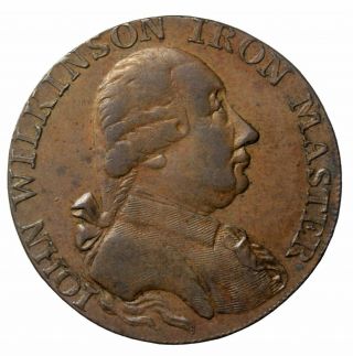Great Britain 1790 Warwickshire Birmingham John Wilkinson Halfpenny Conder Token