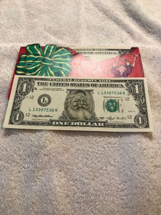 Christmas Santa Clause 1 Dollar Bill (safeway 1993 Legal Tender