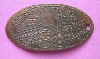 Sightseeing Elongated Penny San Antonio Texas Usa Cent Alamo Souvenir Coin