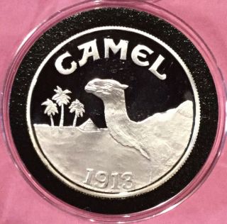 1993 Joe Camel Cigarette 1 Troy Oz.  999 Fine Silver Round Medal Collectible Coin 4