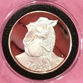 1993 Joe Camel Cigarette 1 Troy Oz.  999 Fine Silver Round Medal Collectible Coin 5