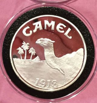 1993 Joe Camel Cigarette 1 Troy Oz.  999 Fine Silver Round Medal Collectible Coin 6