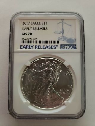 2017 S$1 American Silver Eagle Ngc Ms70 Early Releases