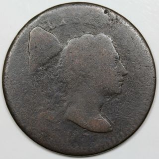 1795 Liberty Cap Large Cent,  Plain Edge,  G - Vg Detail