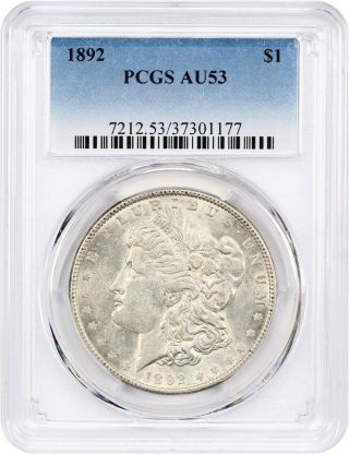 1892 $1 Pcgs Au53 - Better Date P - - Morgan Silver Dollar