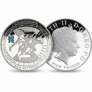 The 2010 Uk Countdown To London 2012 Olympic Games 28.  28g Silver Proof Coin