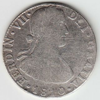 Mexico / 2 Reales 1810 Hj Ferdin Vii Mintmark Mo
