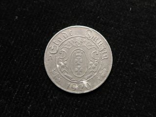 German Danzig Kriegsgeld Zinc 10 Pfennig Token 1920