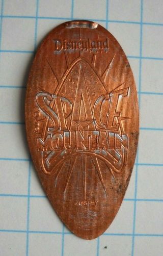 Space Mountain Elongated Penny Disneyland Usa Cent Tomorrowland Souvenir Coin