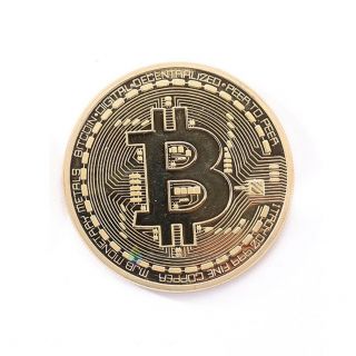 40mm Bitcoin Collectible Gold Plated Commemorative Btc Coin Gifts Metal